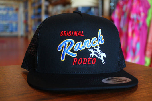 Whiskey Bent ‘Ranch Rodeo Trucker’ Cap (Black)