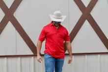 Load image into Gallery viewer, CINCH Men Red Bucking Bronc Print Polo
