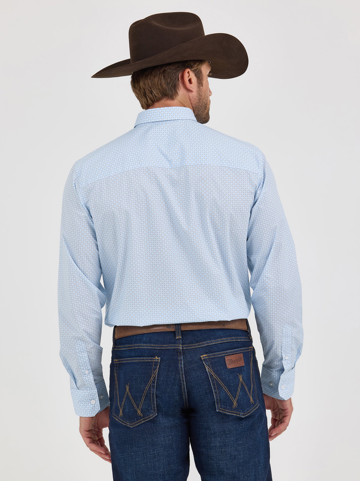 Men’s Wrangler COJO Light blue Diamond Long Sleeve