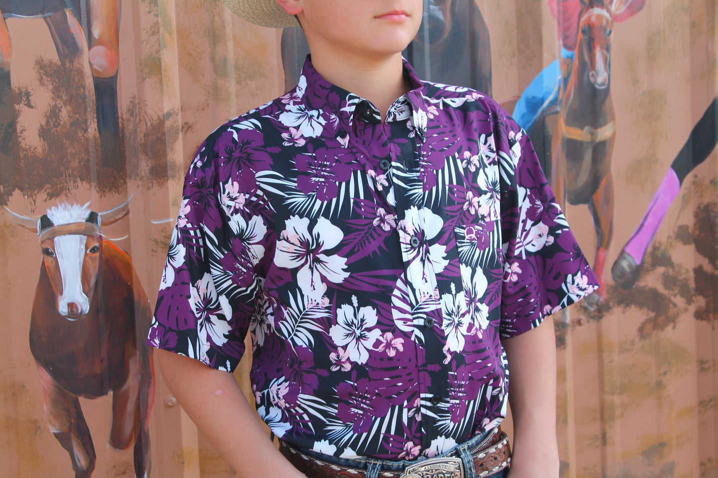 Cinch Boy’s S/S ArenaFlex Hawaiian Button-up