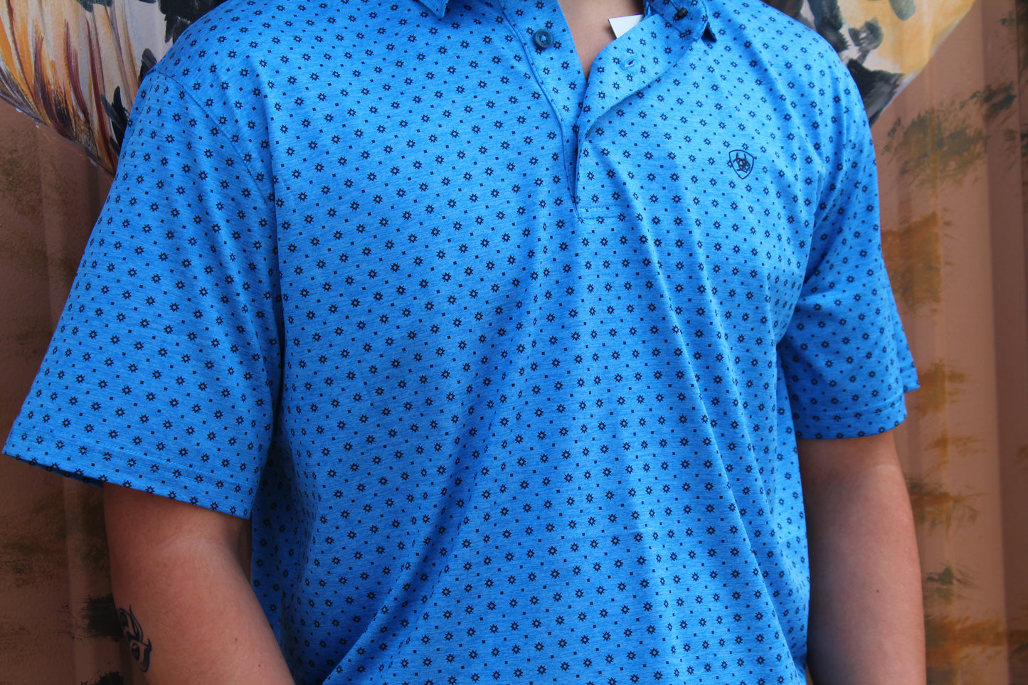Ariat Men's Charger 2.0 Classic Blue Polo