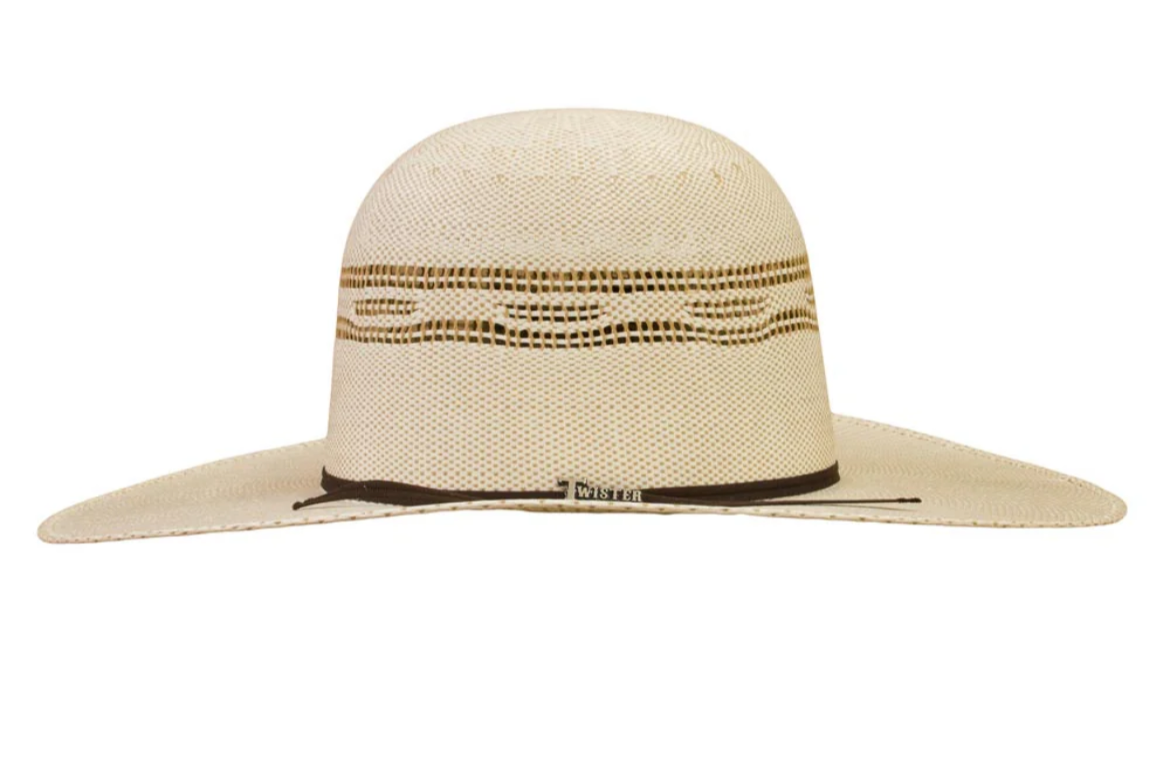 Twister Mens Rounded Crown Straw Hat