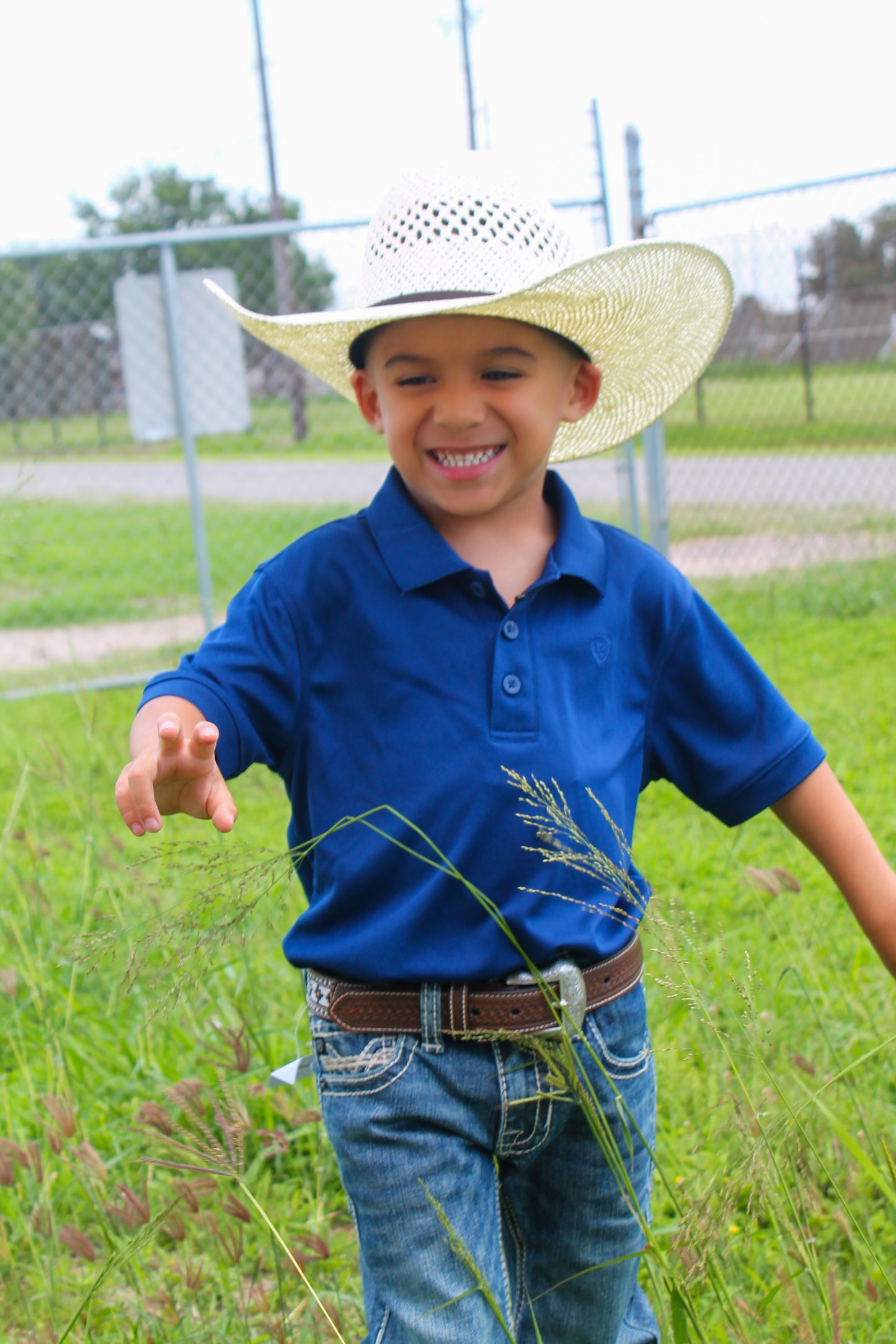 Ariat Tek Blue Depths Polo- Youth