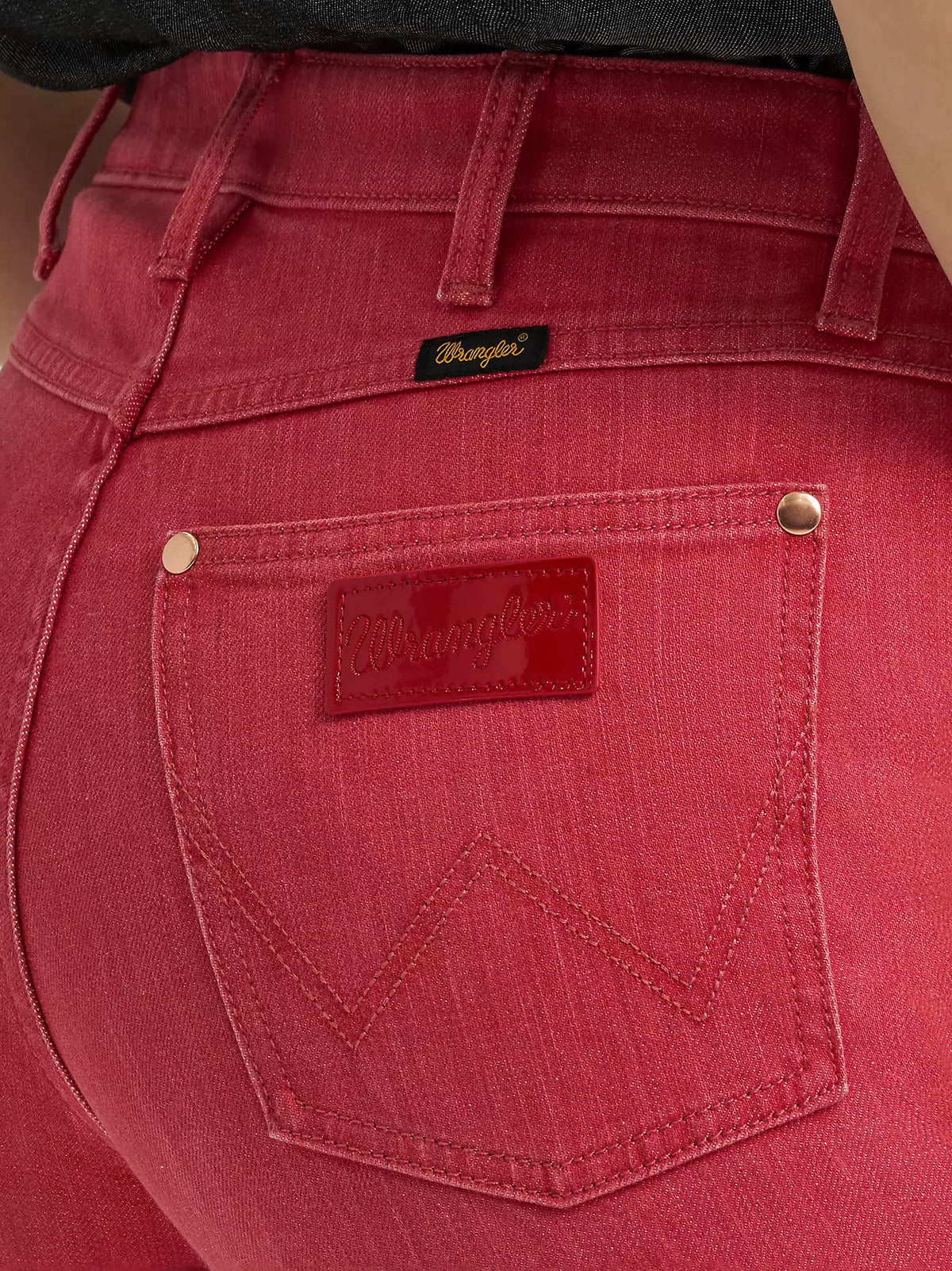 Women's Wrangler X Lainey Wilson's Red High-Rise Slim Fit Flare Jean 🤠