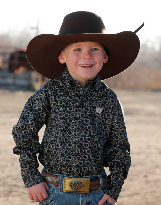 Cinch Toddler Boy's Rope Button-up L/s