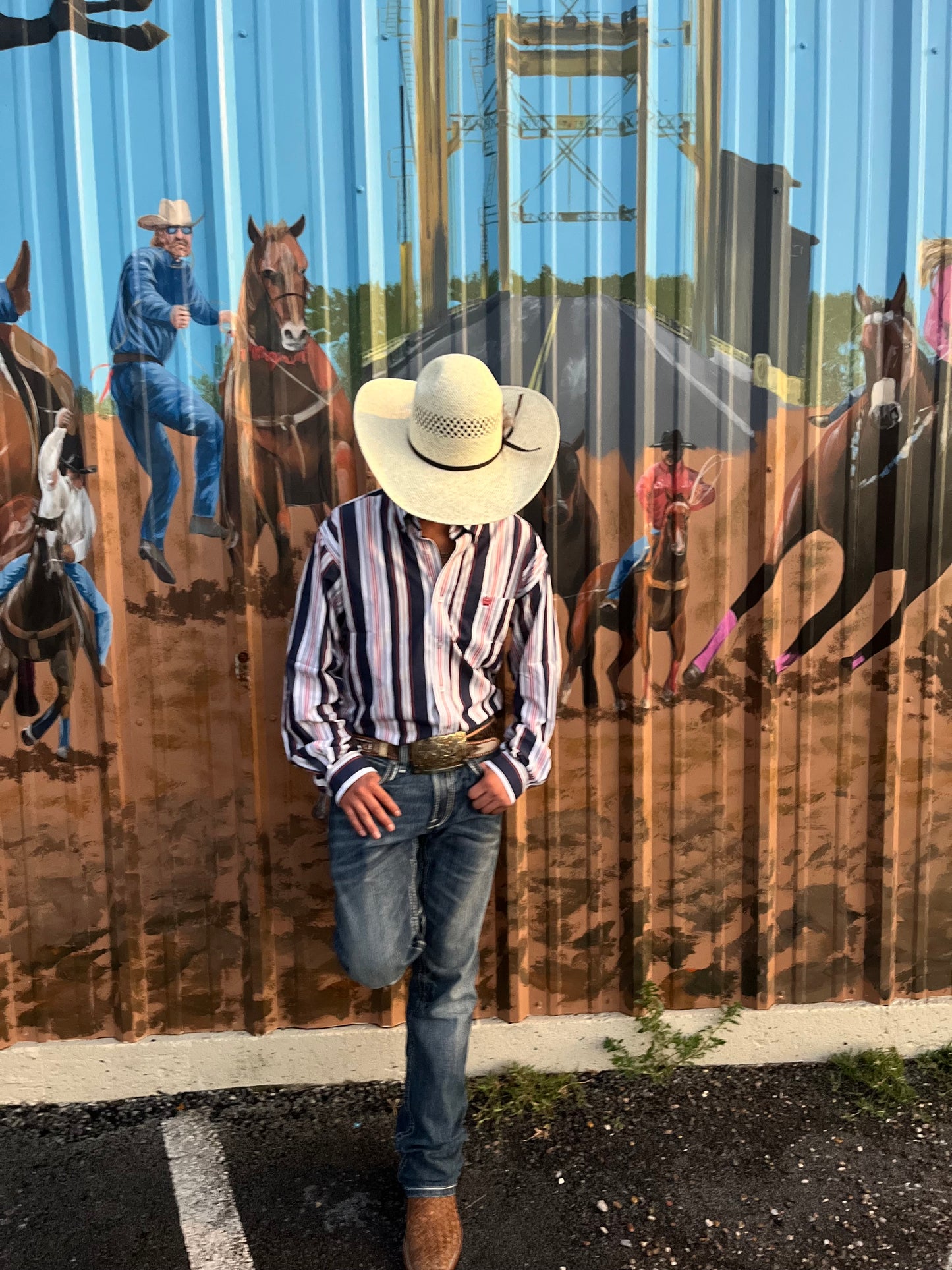 Men’s RWB Stripe L/S Button-up