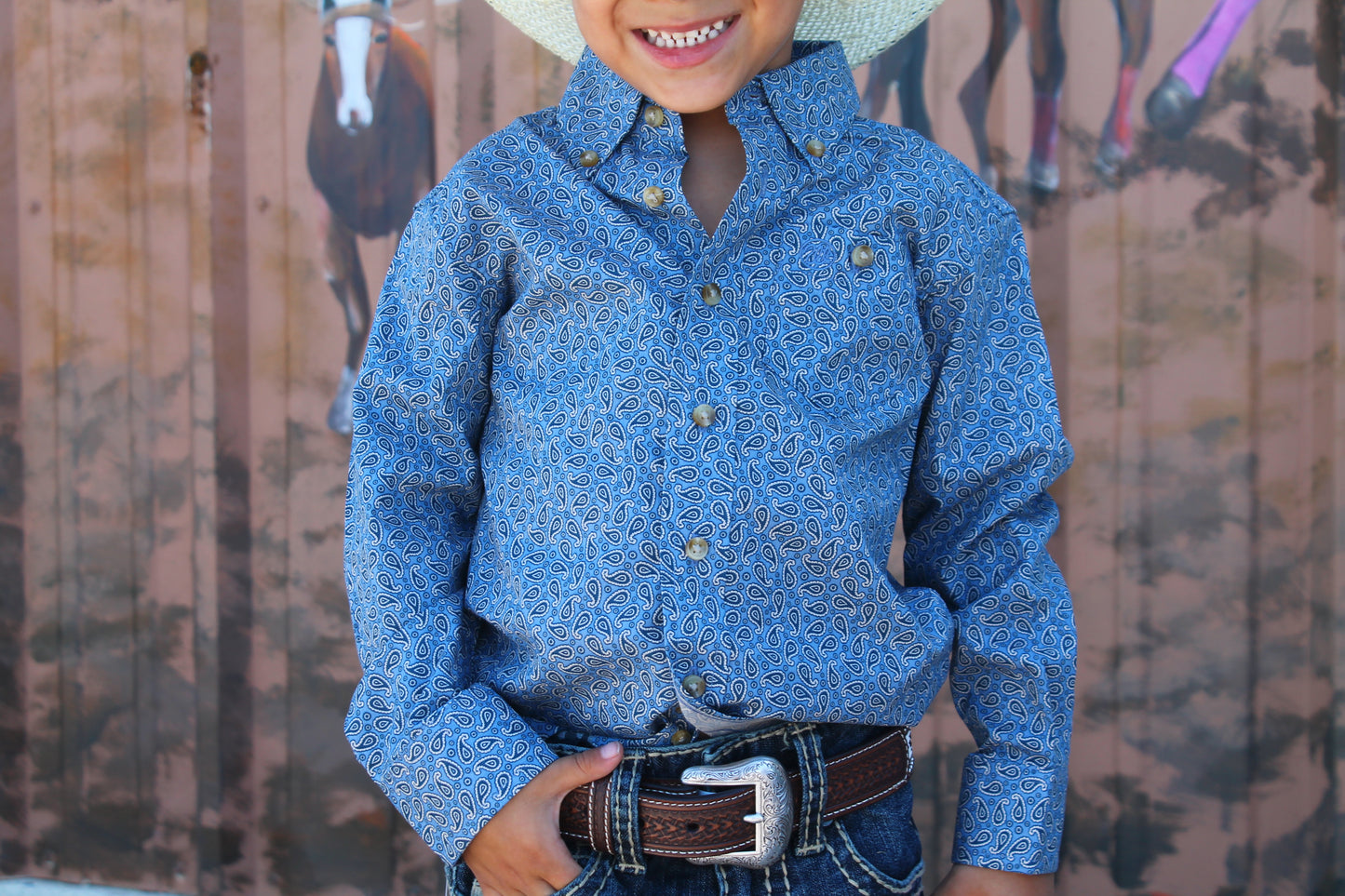Wrangler Boys Paisley long sleeve