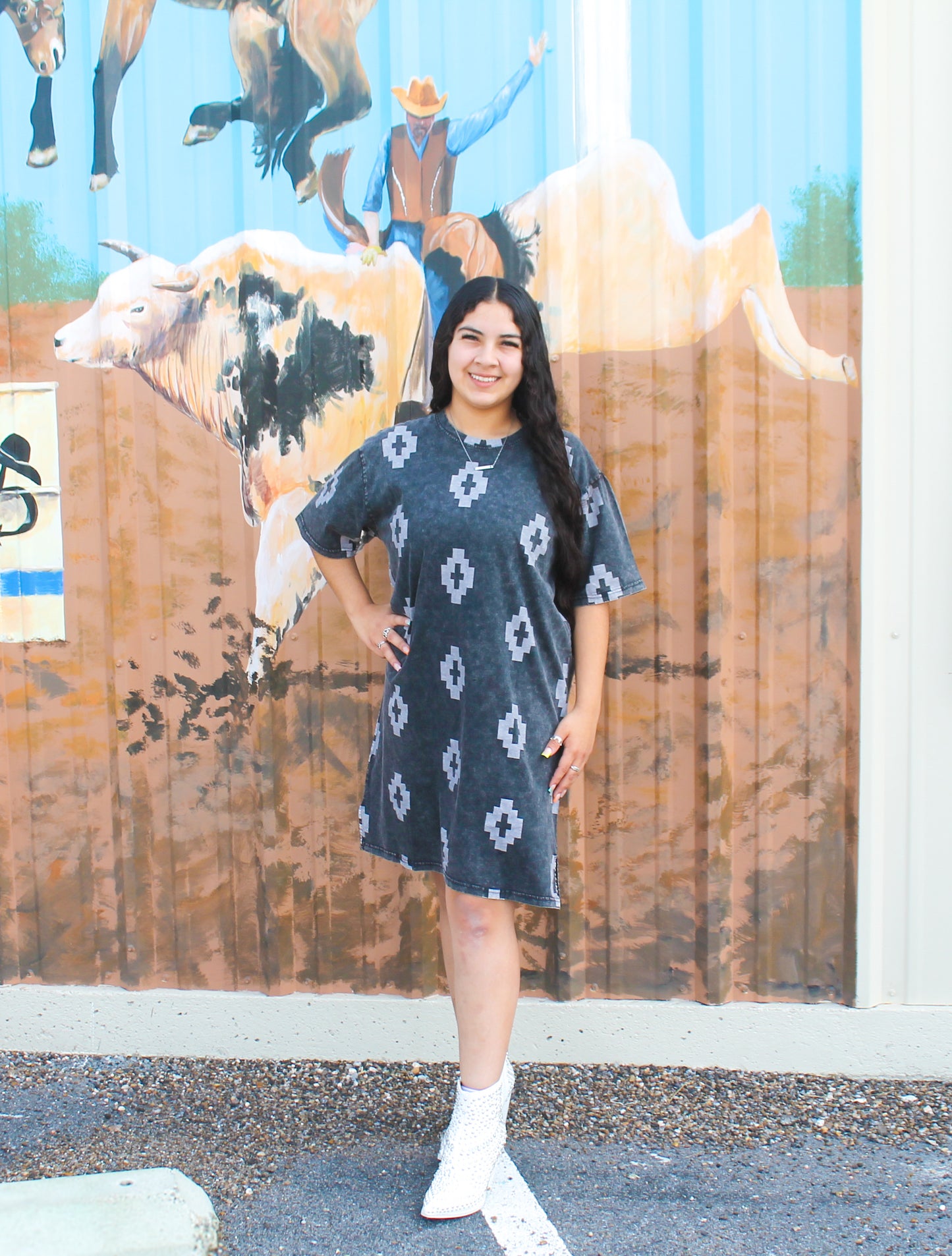 Ariat Mineral Washed Aztec T-shirt Dress