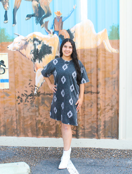 Ariat Mineral Washed Aztec T-shirt Dress