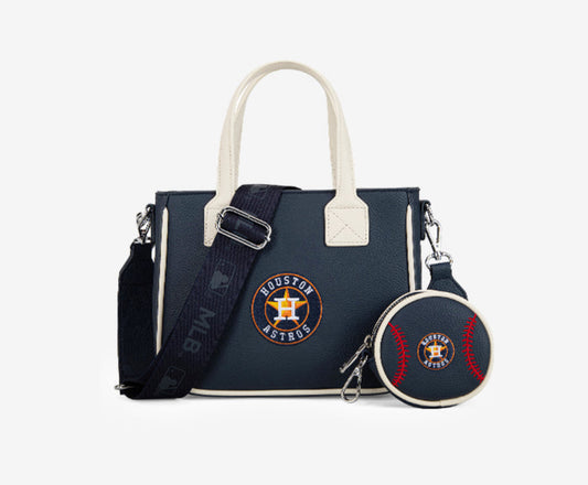MLB HOUSTON ASTROS TEAM TOTE WITH BASEBALL COIN POUCH