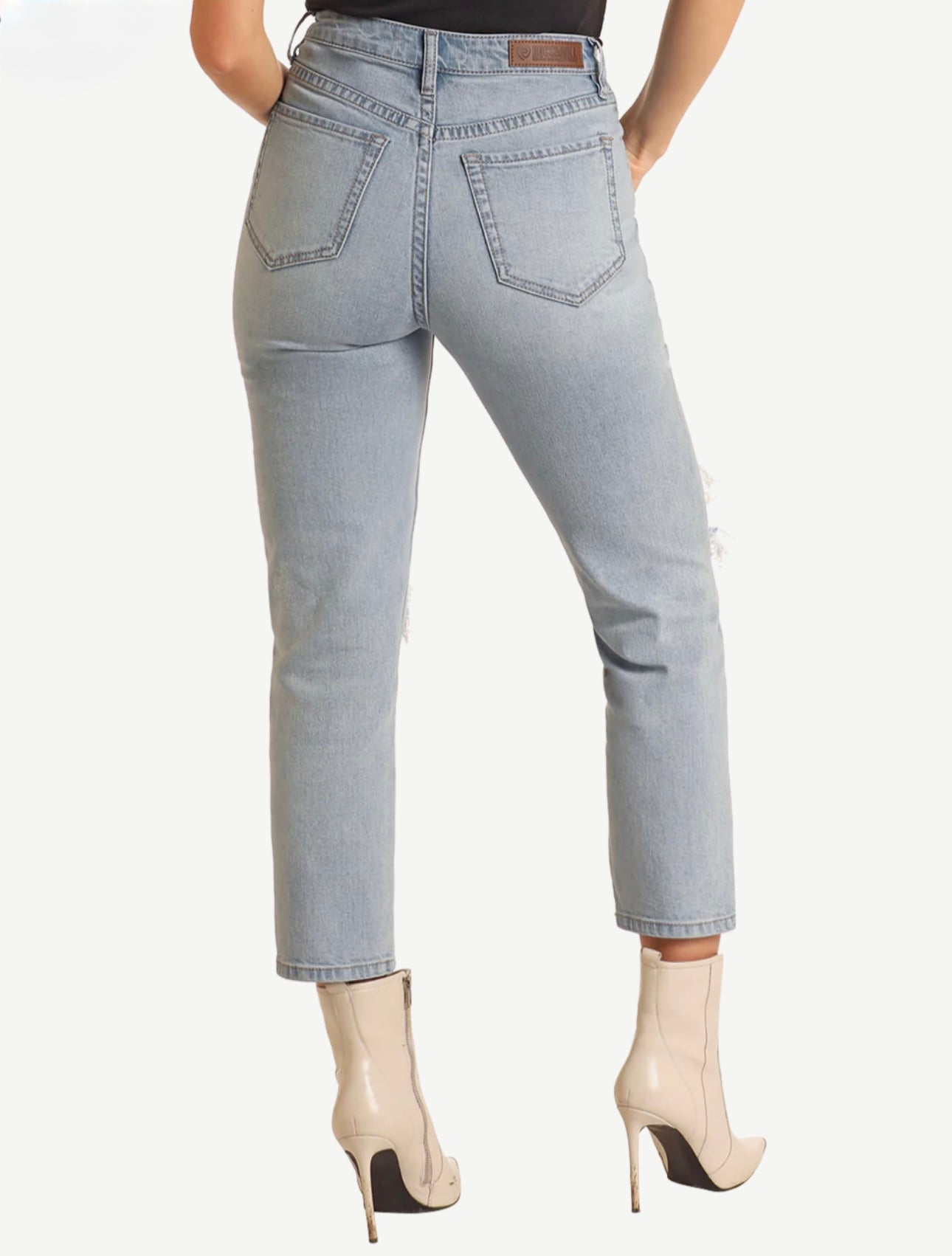 Women’s R&R High Rise Straight Cropped Jeans