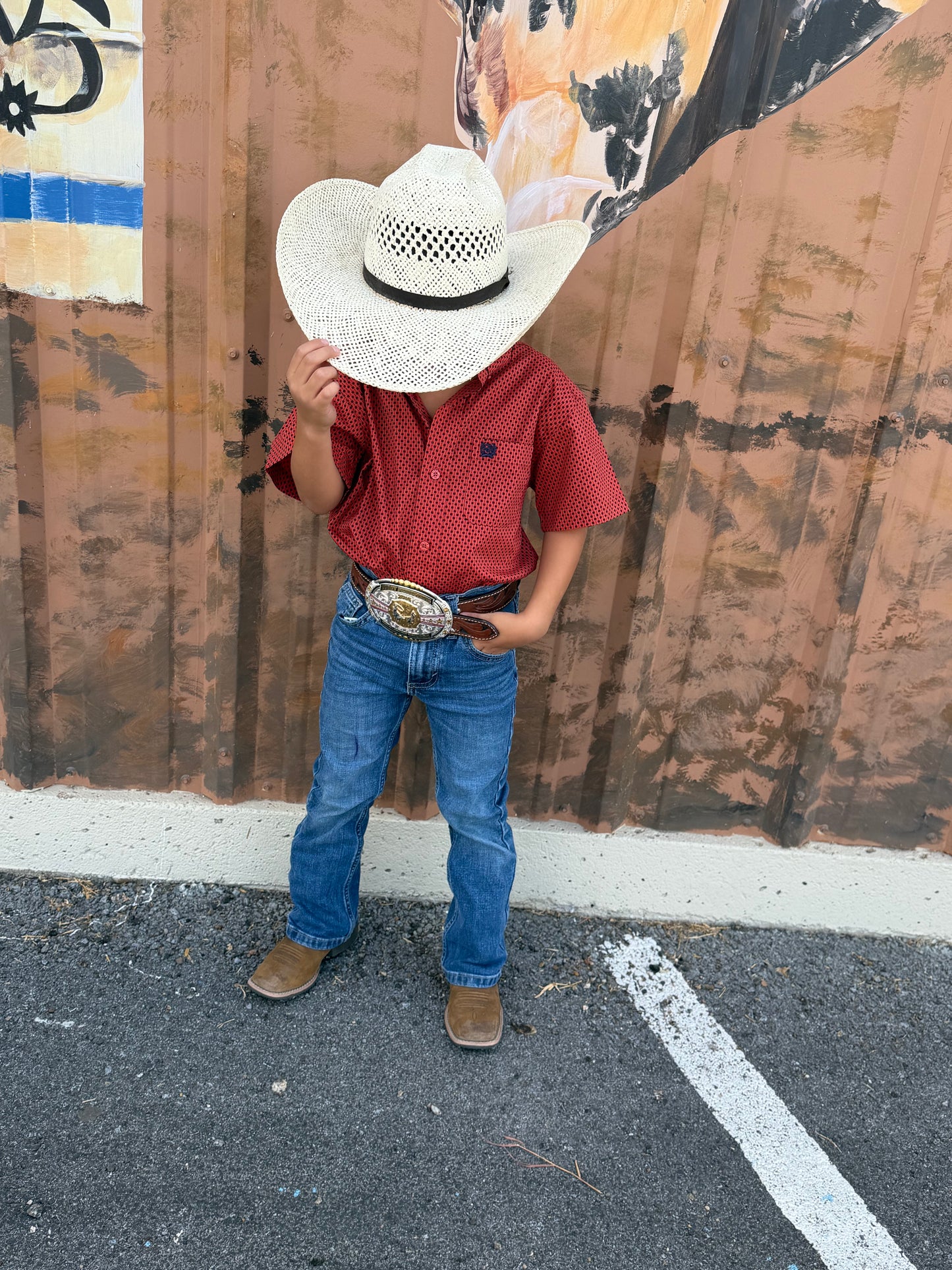 Cinch Boy’s Red Revival SS Button-up 🤠