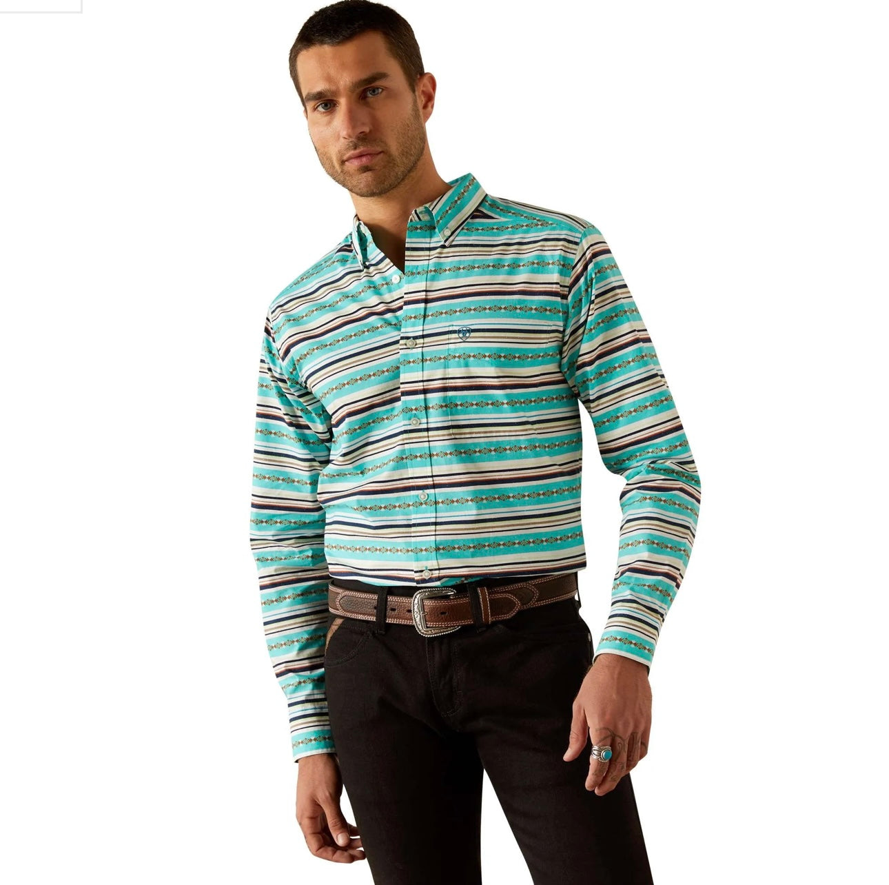 Men’s Ariat Jimmie Turquoise Long Sleeve