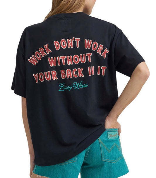 Wrangler X Lainey Wilson Ladies Rider Black T-Shirt 112375645