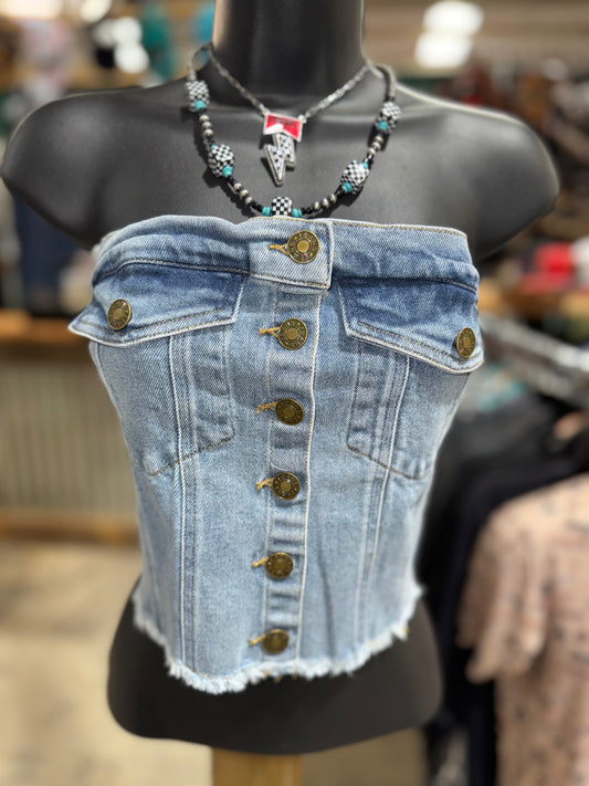 Denim Crop Top
