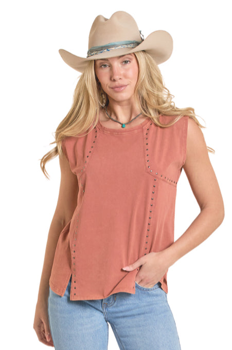 Studded Jersey Tee Natural