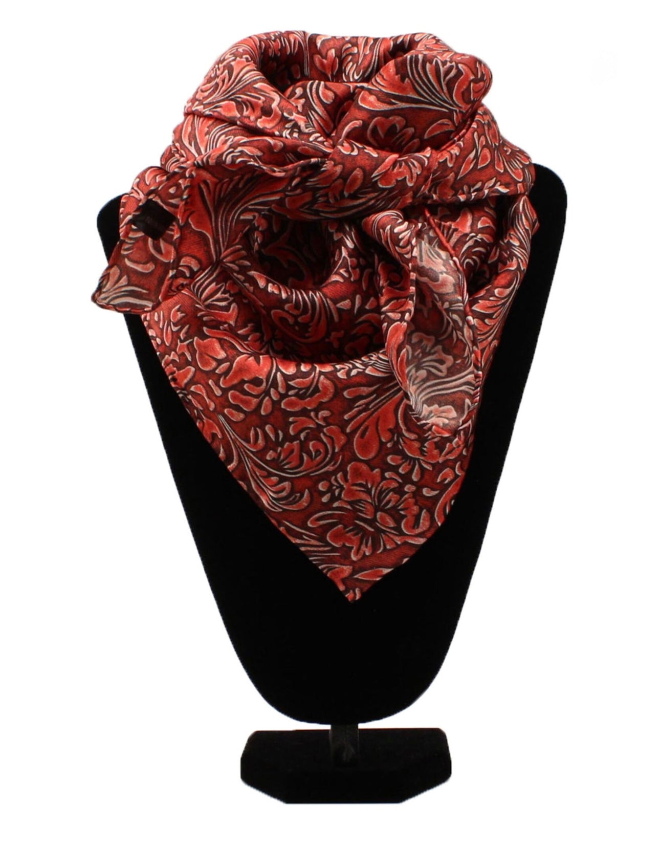 Red Floral & Scrolling Wild Rag