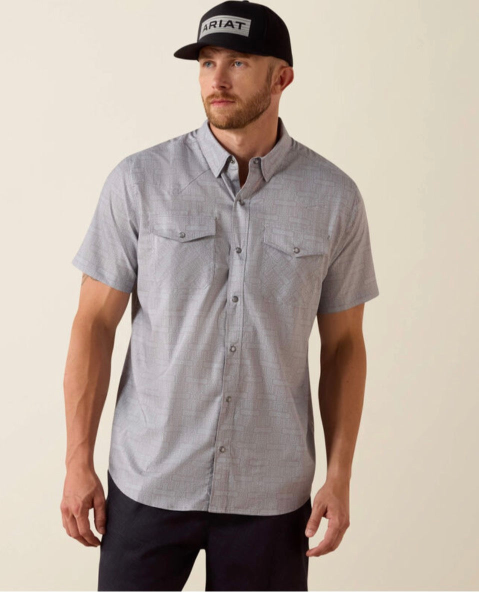 Ariat Printed VentTEK Western Fitted Snap Shirt☑️