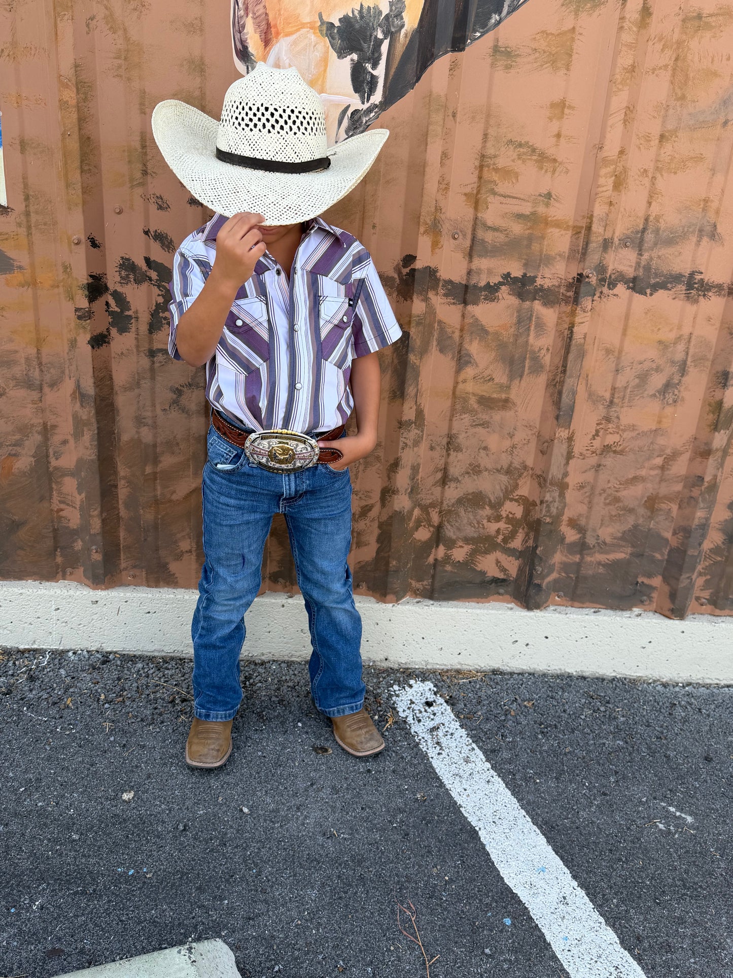BOYS CINCH BUTTON-DOWN WESTERN SHIRT - MTW7171002 🤠