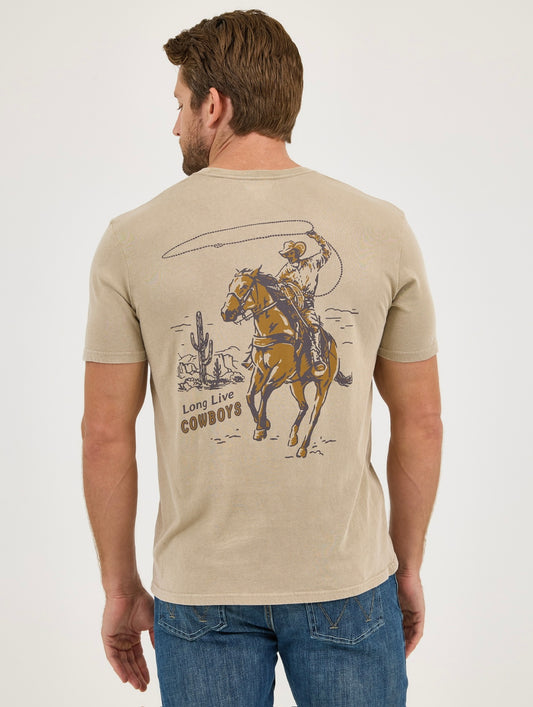 Wrangler Men’s Brown Lasso Cowboy Tee
