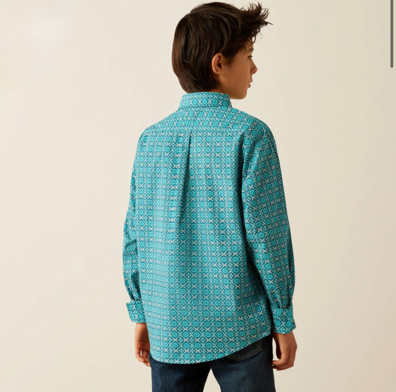 Boys Ariat Jordy Blue Long Sleeve