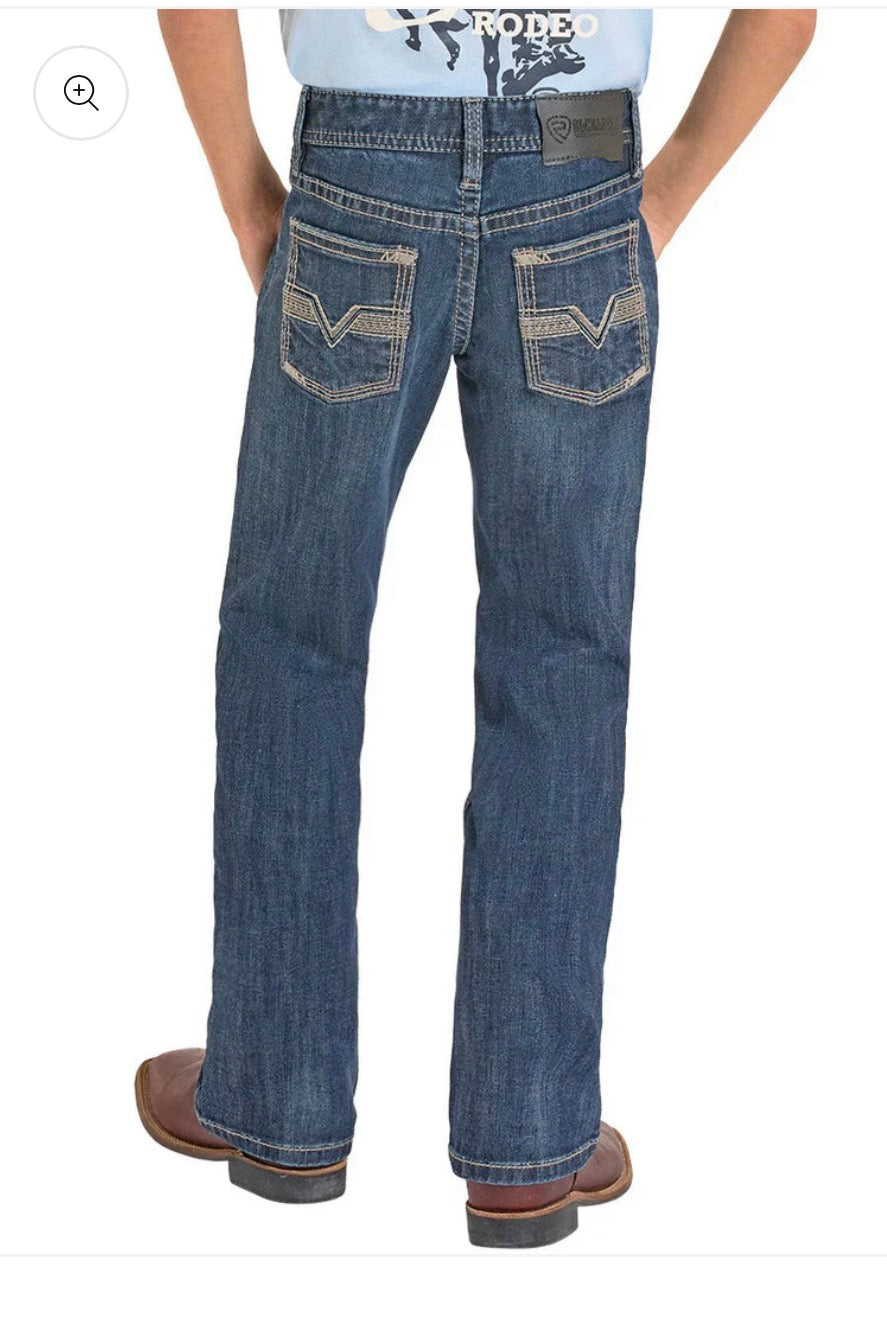 Rock And Roll Denim Boys Regular Fit Straight Stitch V Bootcut Jeans👖