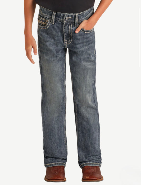 Rock & Roll Boys Raised Denim- Boot👖