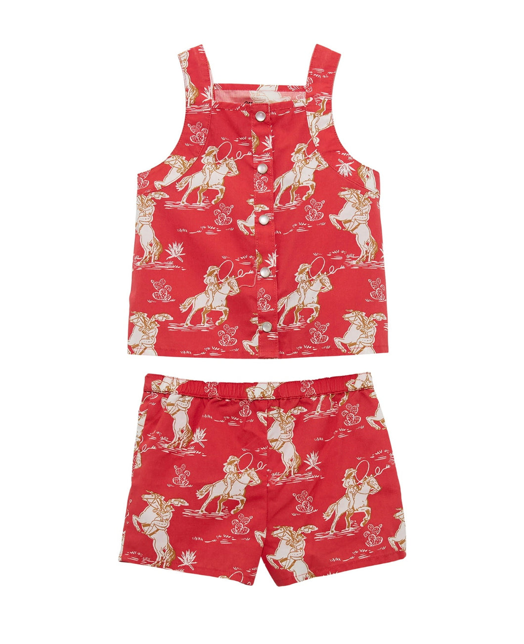 Wrangler West Baby Girl Red Cowgirl Set
