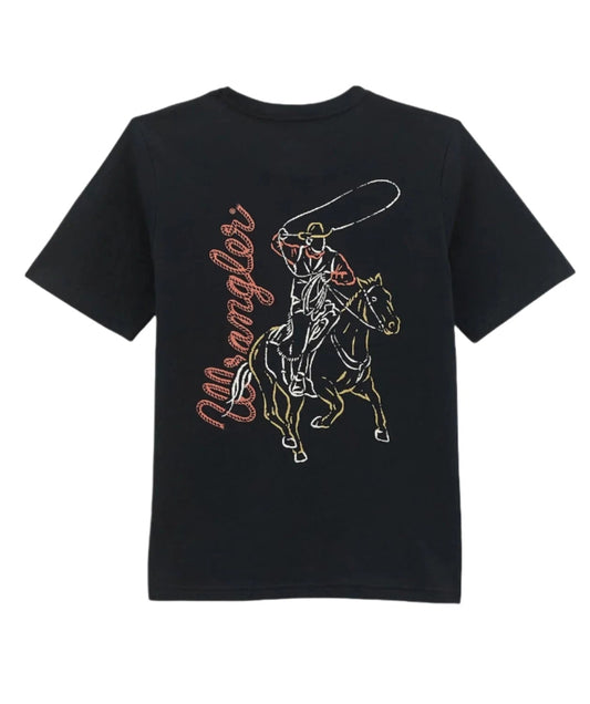 WRANGLER BOY'S WESTERN BACK GRAPHIC T-SHIRT