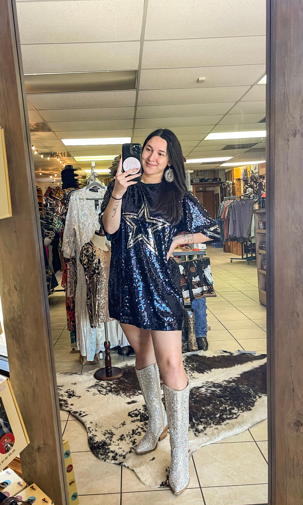 Navy/Silver Dallas Dress
