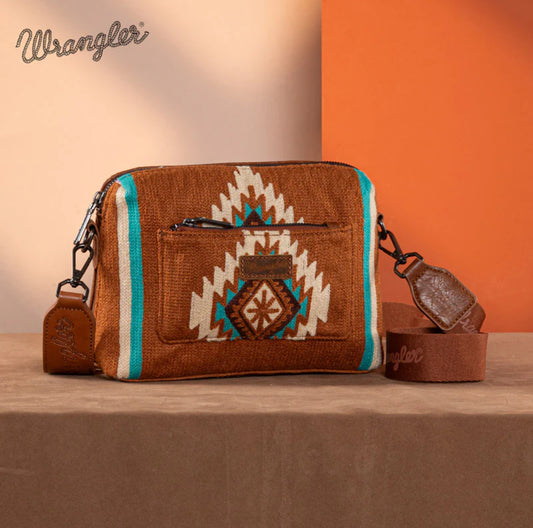 WRANGLER AZTEC KNITTED CROSSBODY PURSE