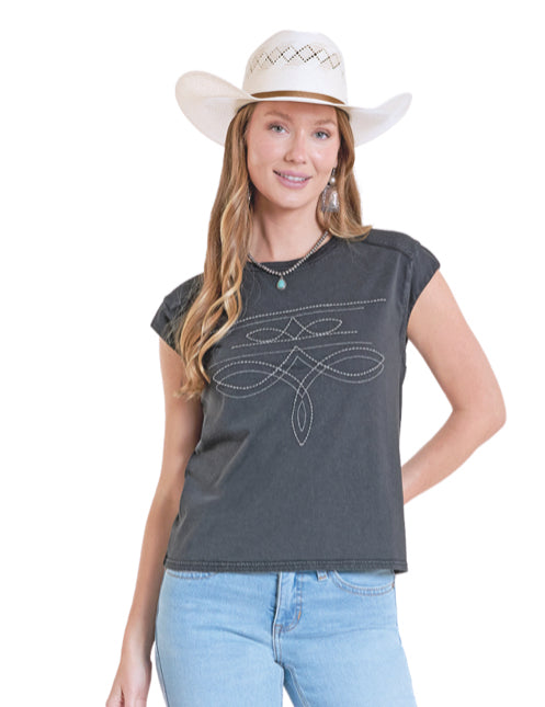 Boot Stitch Embroidery top