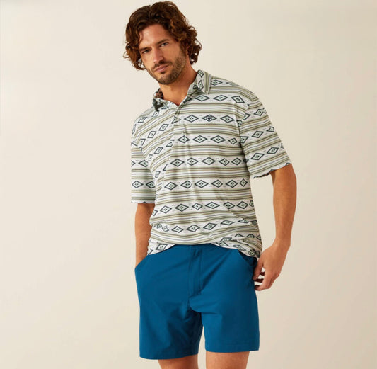 Men’s Ariat White Serape Polo
