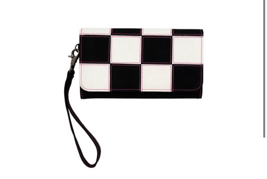 ANGEL RANCH WOMEN'S CHECKERBOARD WESTERN WALLET D330012362