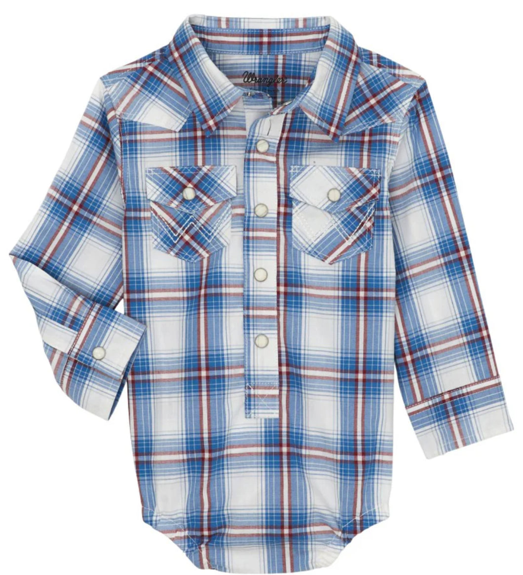 Wrangler Flannel Baby Boy Bodysuit