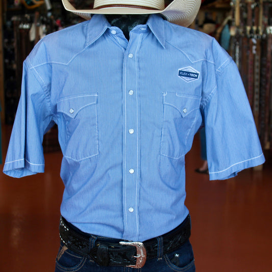 Panhandle SS Blue Tech Pearlsnap