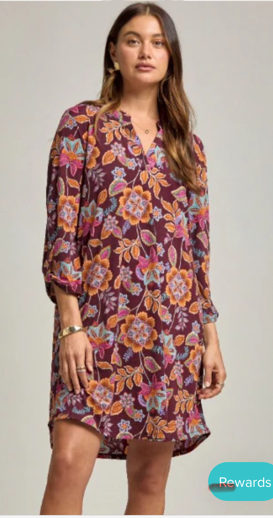 Dear Scarlett Dark Brown  Floral Dress