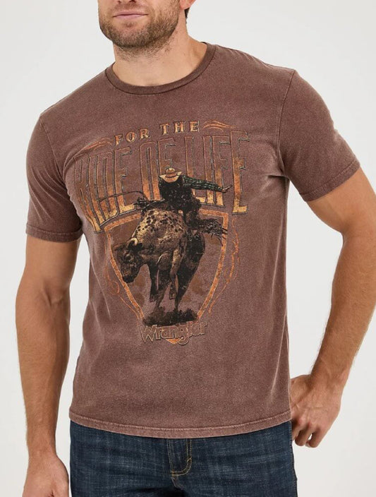 Wrangler Mens For the Ride of Life Graphic T-Shirt