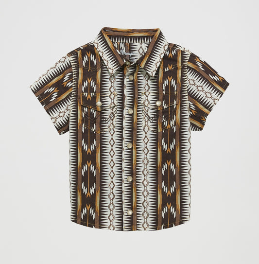 Wrangler Baby Boy Brown Aztec Top