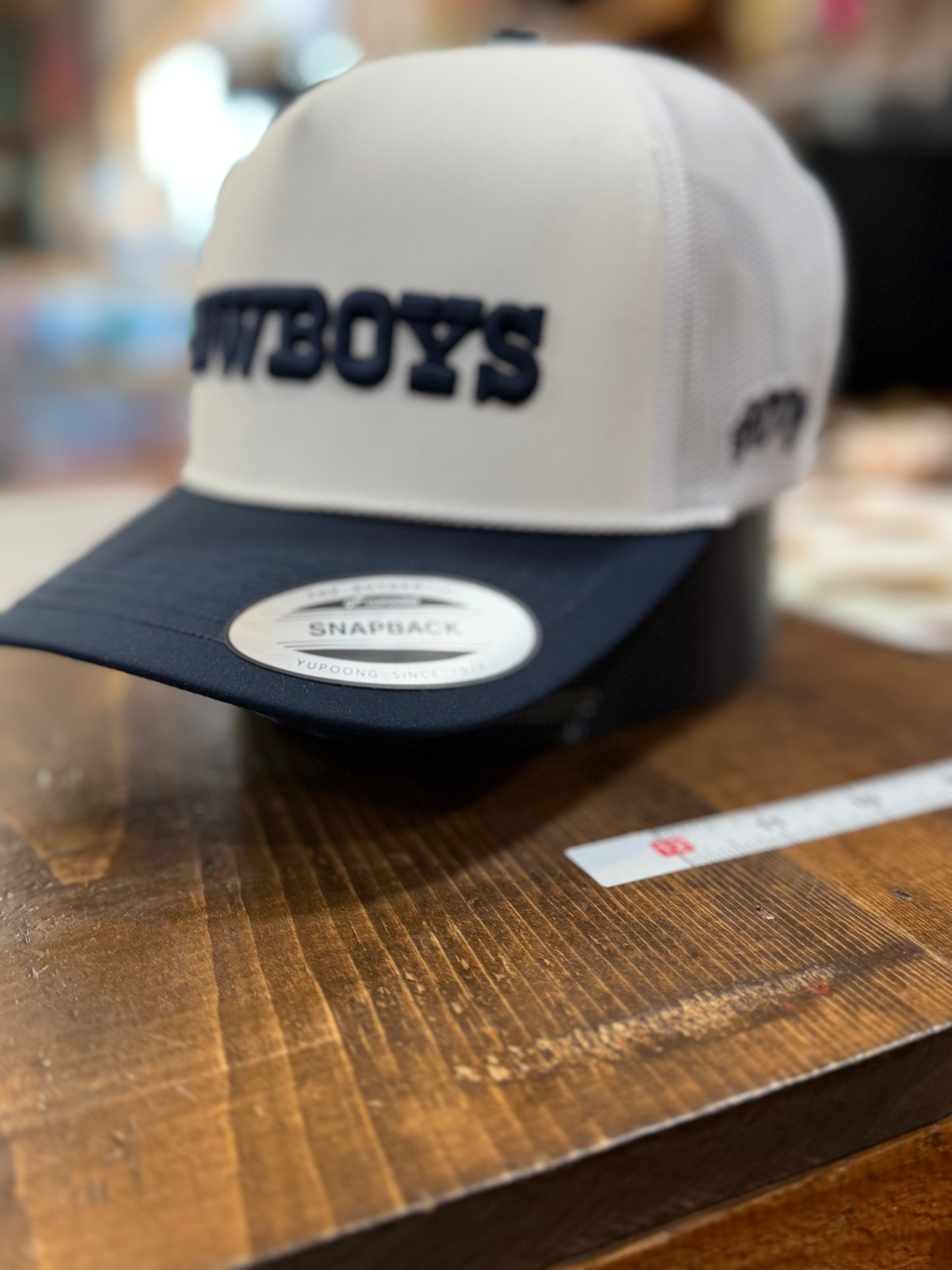 "DALLAS COWBOYS" HAT WHITE W/NAVY LOGO 🤠