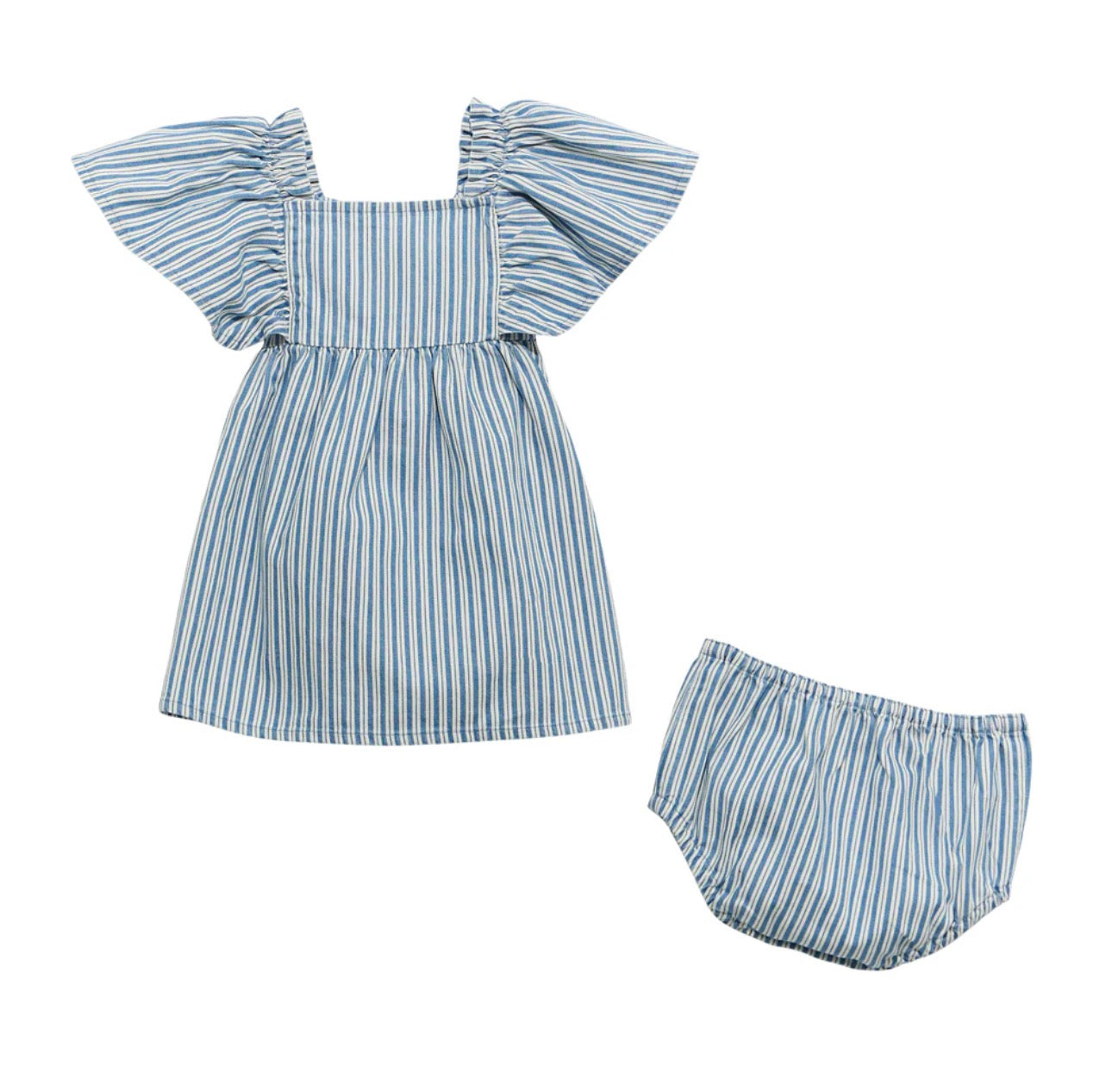 112374988 Wrangler Baby Girl Denim Dress Set - Blue