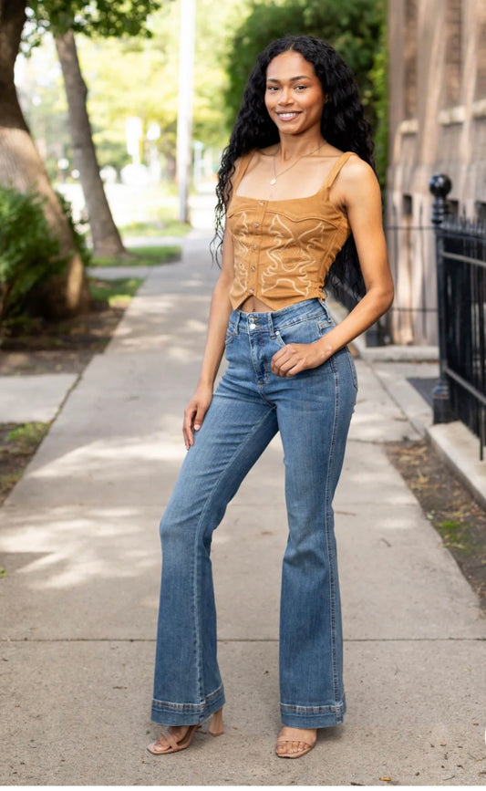 Judy Blue HW Tummy Control Flare Fit Jeans