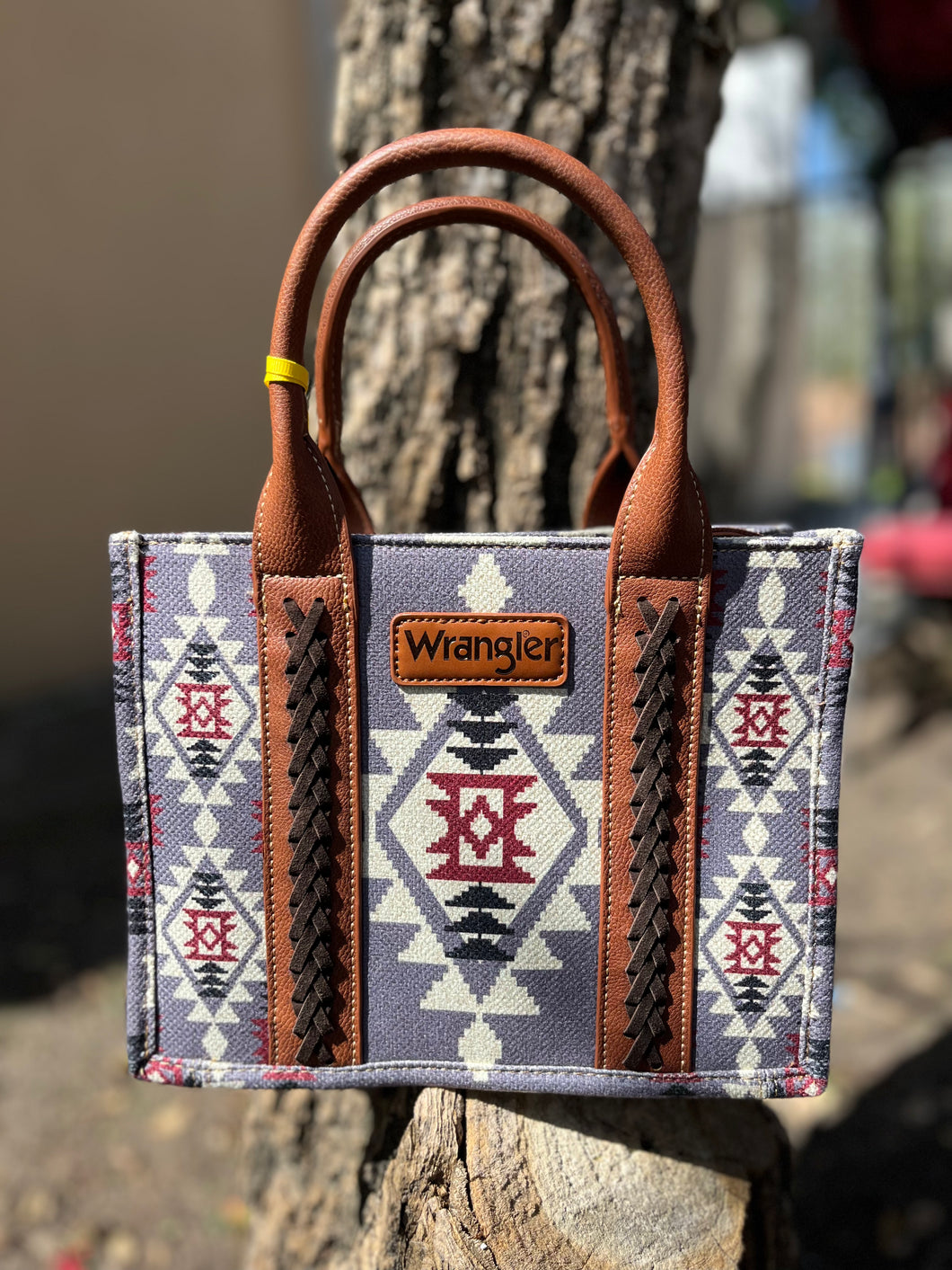 Wrangler Lavender Aztec Tote Crossbody