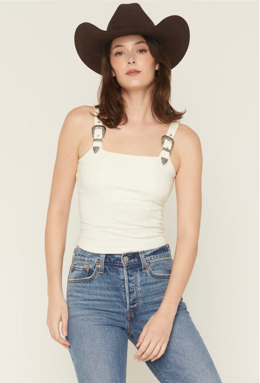 Rock & Roll Women’s Natural Buckle Tank