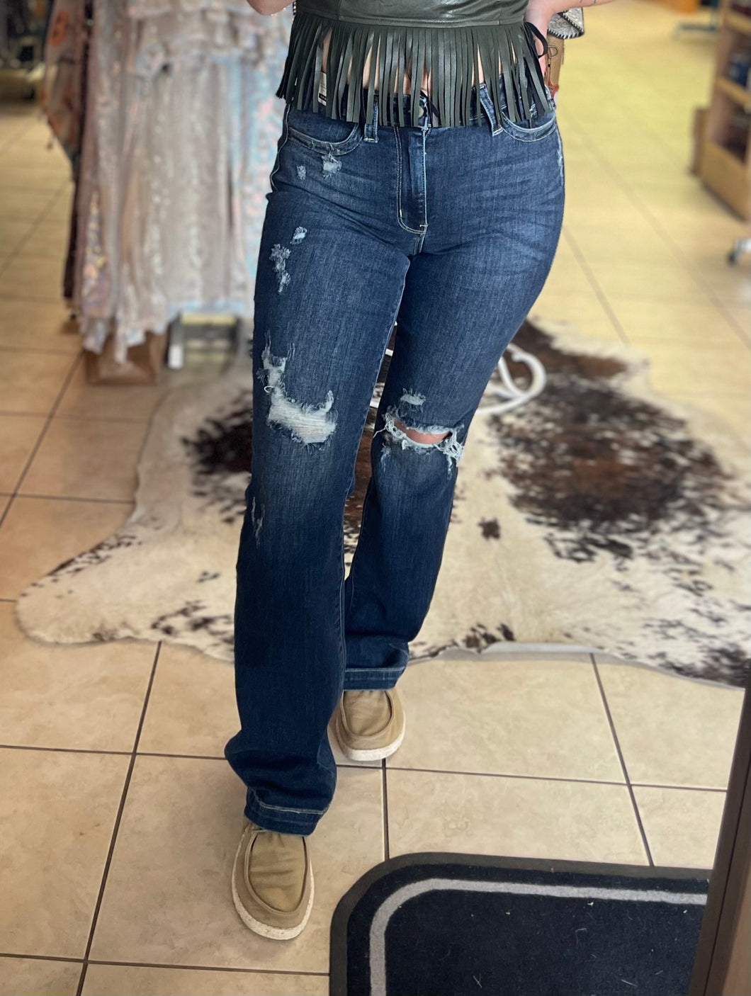Judy Blue Distressed Bootcut Jeans