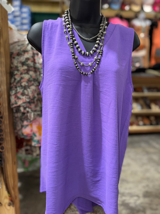 Pastel Purple Cut-off Top