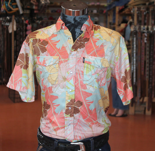 Hooey Men’s Laguna Floral Pearl Snap SS