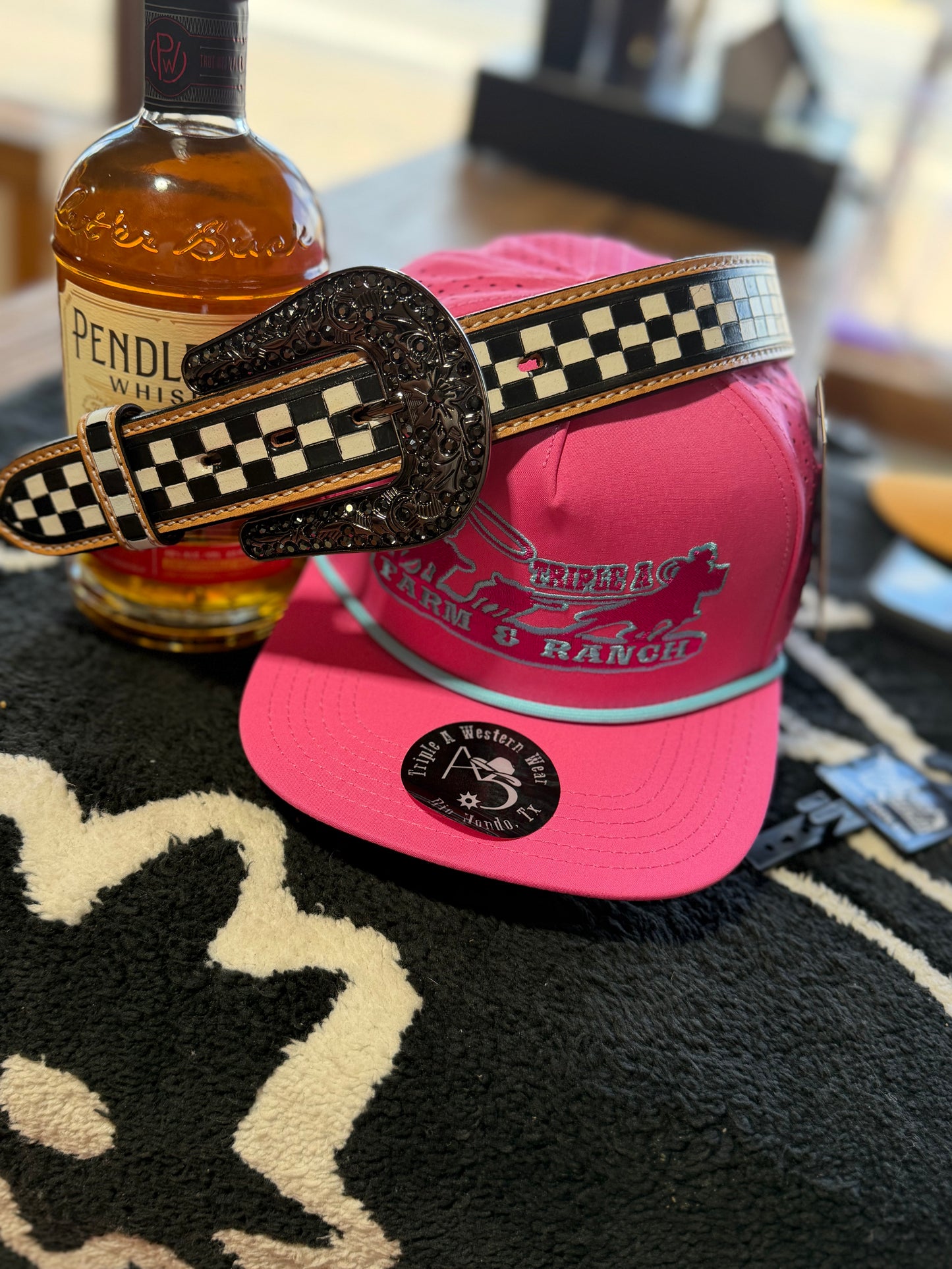 Women’s Angel Ranch Checkered Belt 🤠