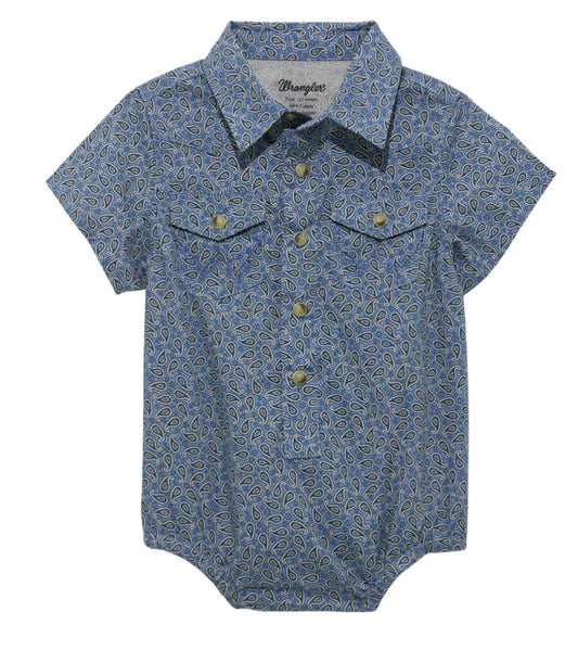 WRANGLER® BABY BOY NAVY SHORT SLEEVE BODYSUIT