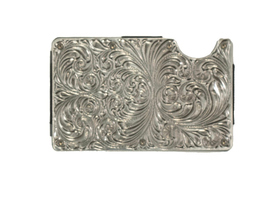3D Western Mens Smart Wallet Silver D250014536